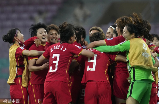 中国女足在亚洲杯取得惊人的胜利 中国女足在亚洲杯取得惊人的胜利